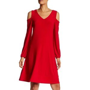 Red Cold Shoulder Dress